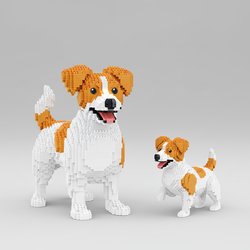 2 in 1 Jack Russell | Bausteine
