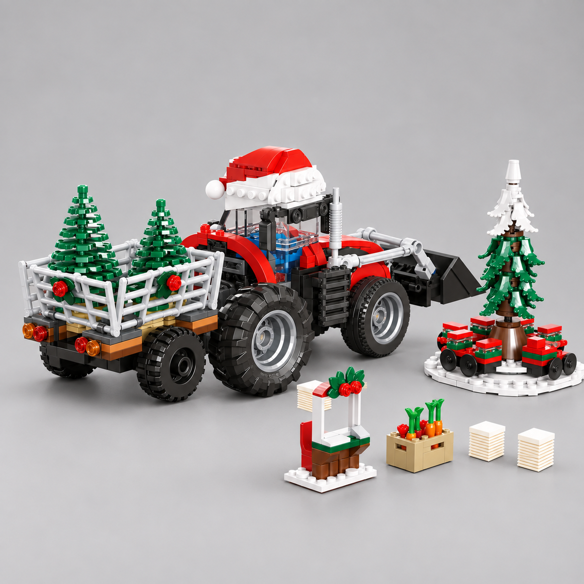 Weihnachtstraktor | Bausteine