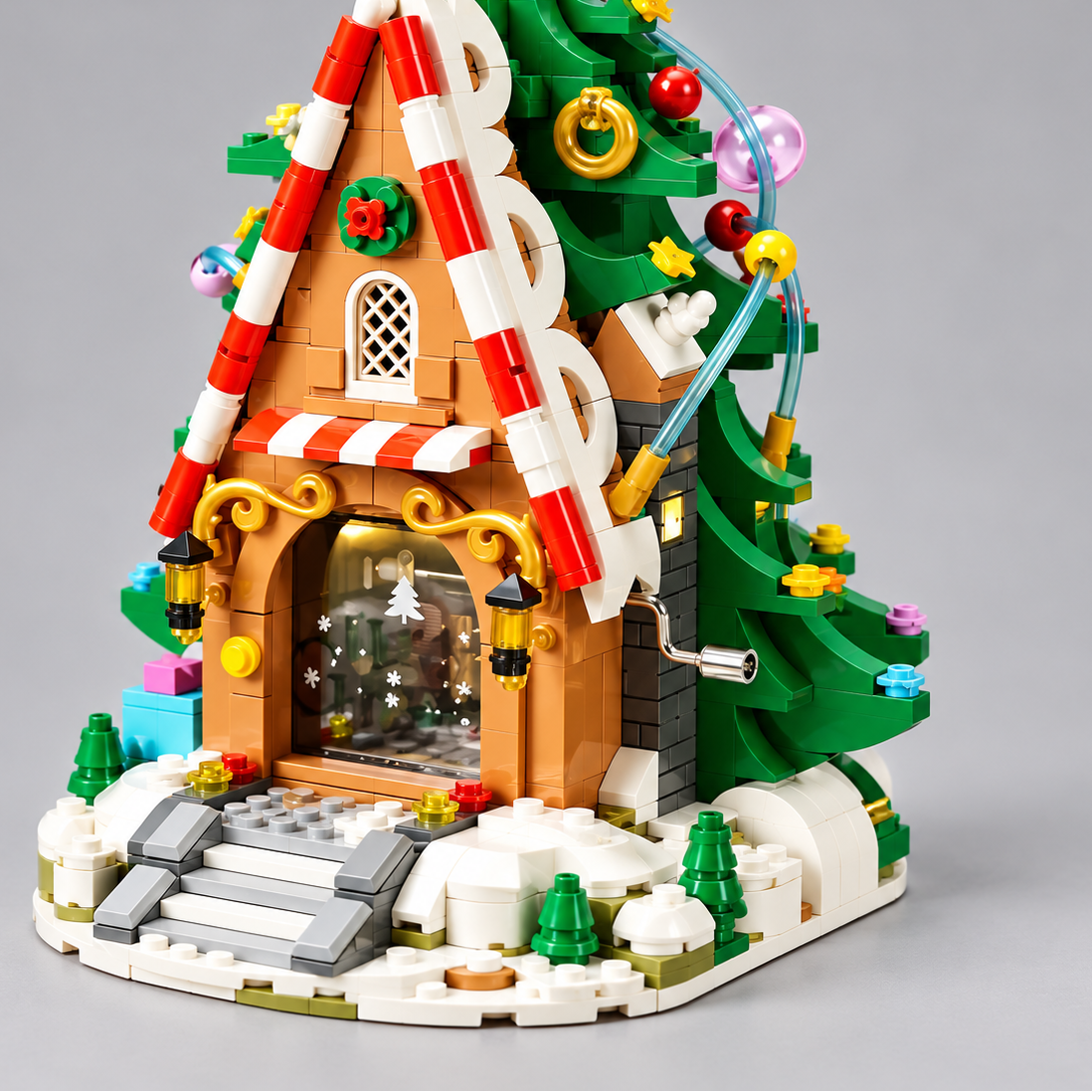 Häuschen mit Weihnachtsbaum | Bausteine