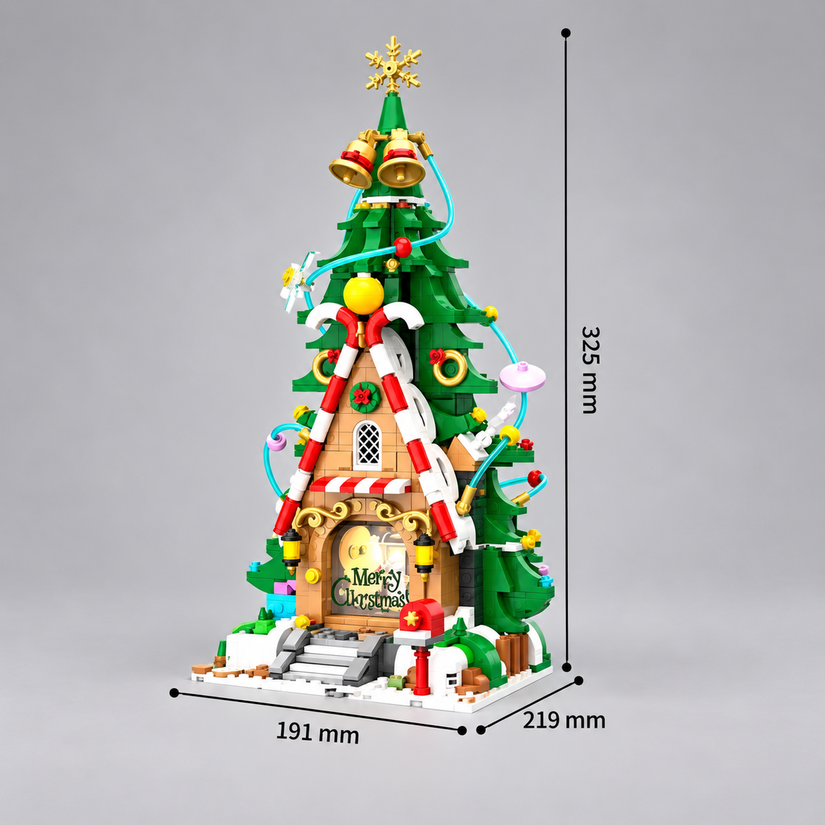 Häuschen mit Weihnachtsbaum | Bausteine