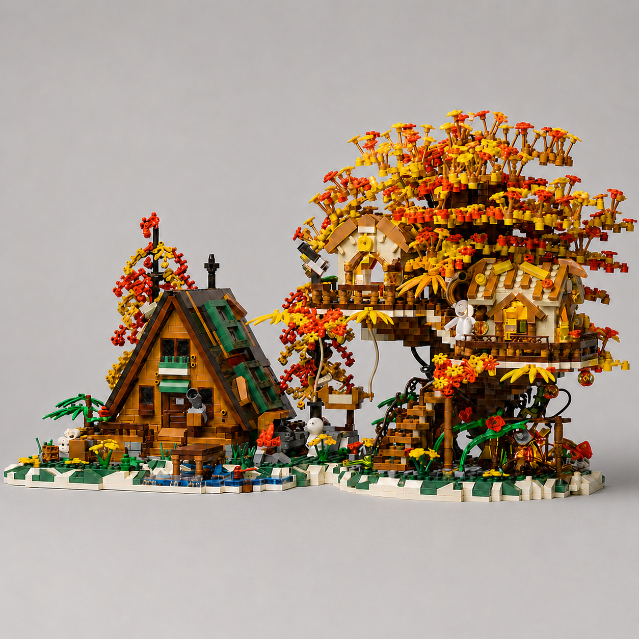 Herbsthaus mit Baumhaus | Bausteine