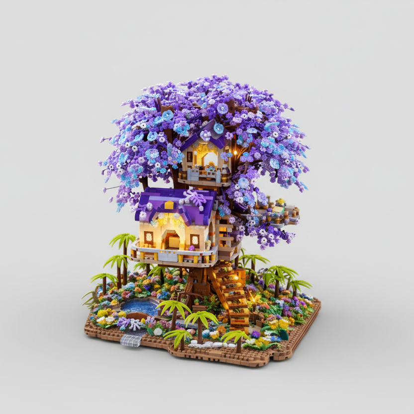Lila Baumhaus | Bausteine