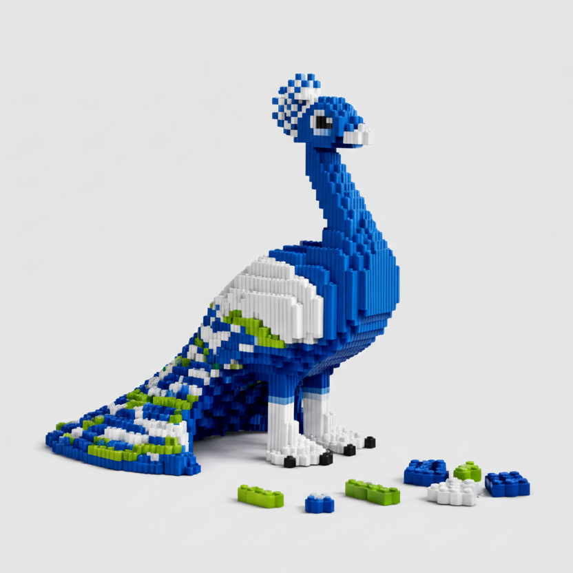 Blauer Pfau | Bausteine