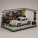 Graues Auto in Garage | Bausteine