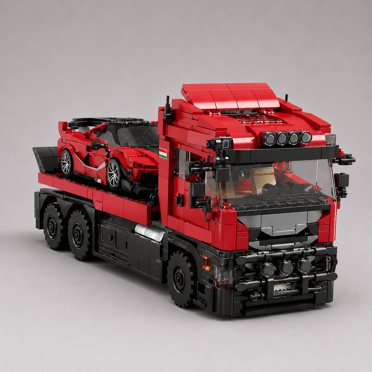 LKW-Transporter mit Anhänger | Bausteine