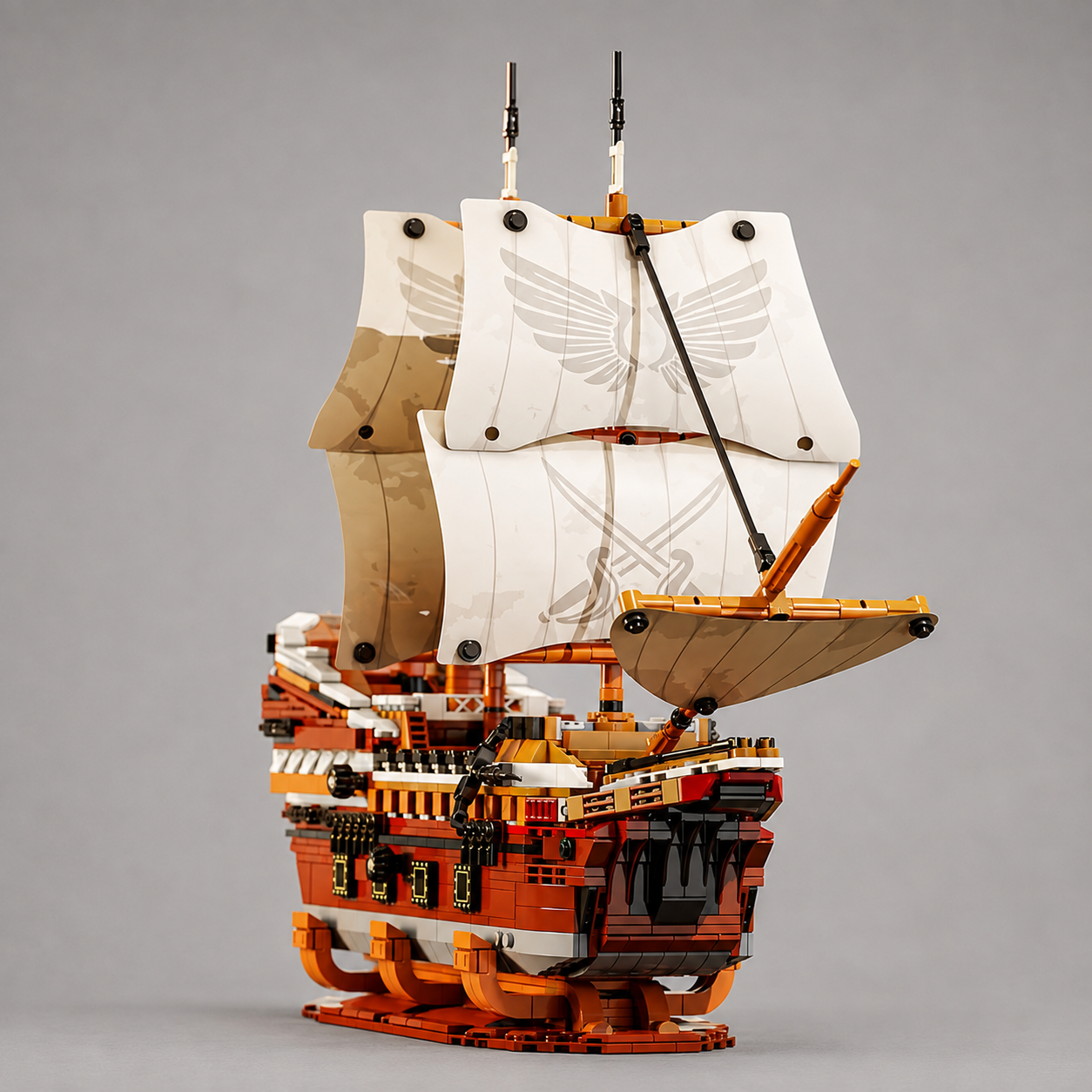 MEGA Segel-Piratenschiff | Bausteine