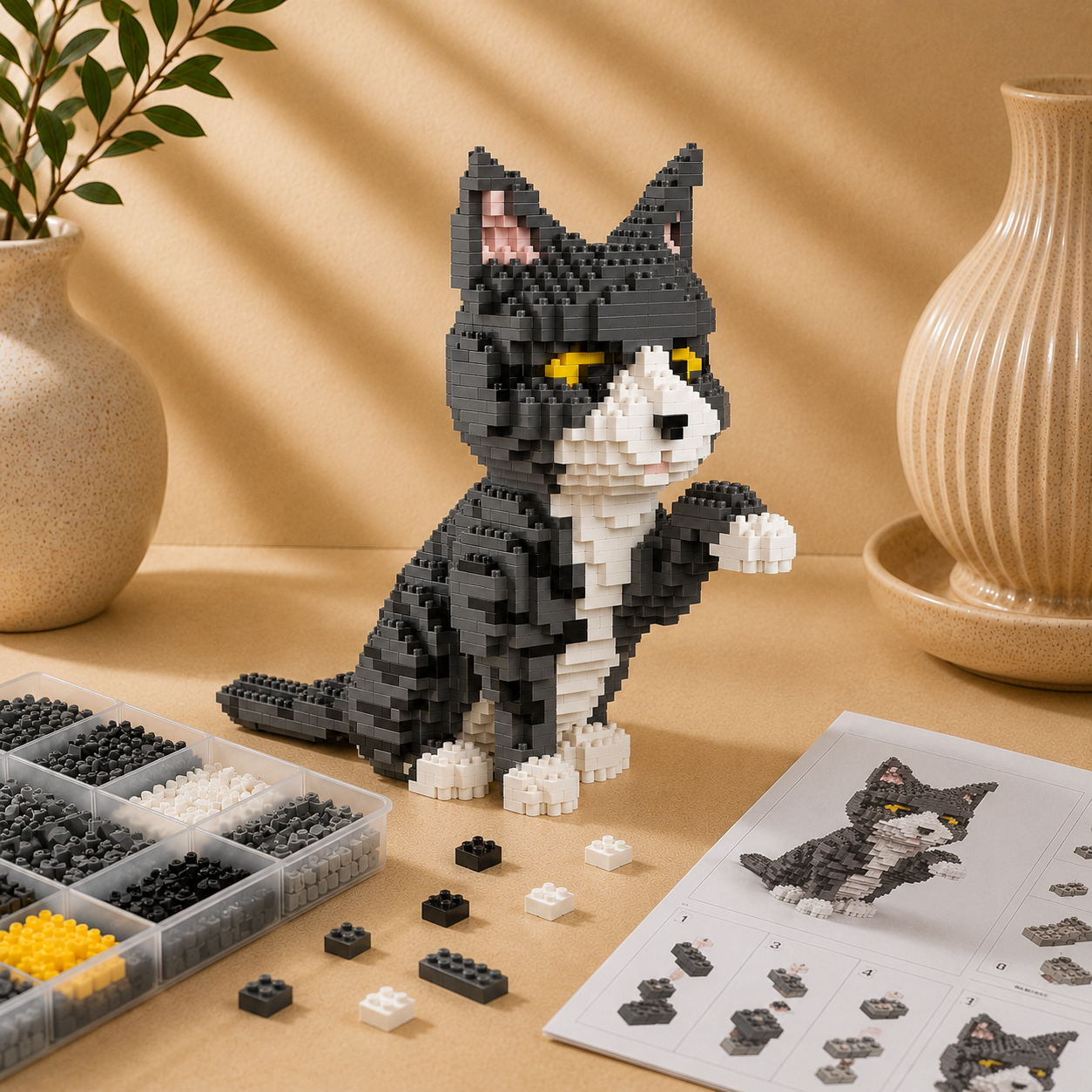 Graue Katze | Bausteine
