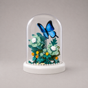 Blauer Schmetterling in Glasglocke | Bausteine