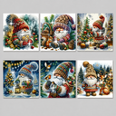 Weihnachtskarten Set mit Warmen Winterfiguren | 6 Stück | Diamond Painting