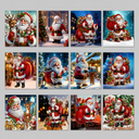 Weihnachtsmann Weihnachtskarten | 12 Stück | Diamond Painting