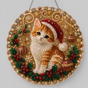 Weihnachtsanhänger | Katze | Diamond Painting