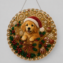 Weihnachtsanhänger | Hund | Diamond Painting