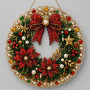 Weihnachtsanhänger | Kranz | Diamond Painting