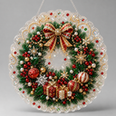 Weihnachtsanhänger | Weihnachtskranz | Diamond Painting