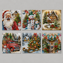 Verschiedene Weihnachtskarten | 6 Stück | Diamond Painting