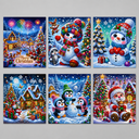 Niedliche Weihnachtskarten | 6 Stück | Diamond Painting