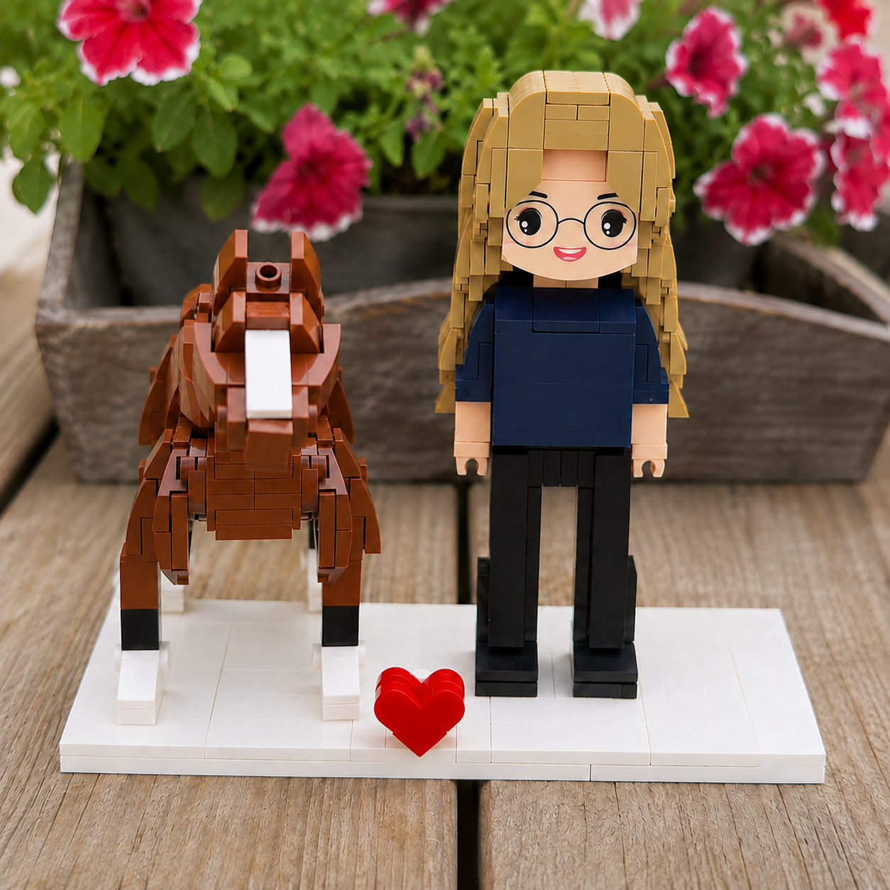 Dein Tier als Bausteinfigur nach eigenem Foto | 2 Figuren | Bausteine