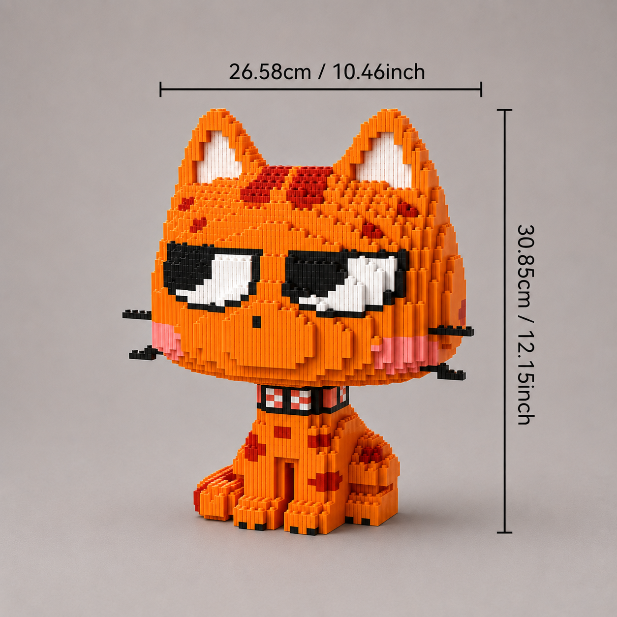 Lustige orange Katze | Bausteine