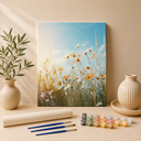 Blumen bei blauem Himmel | Malen nach Zahlen