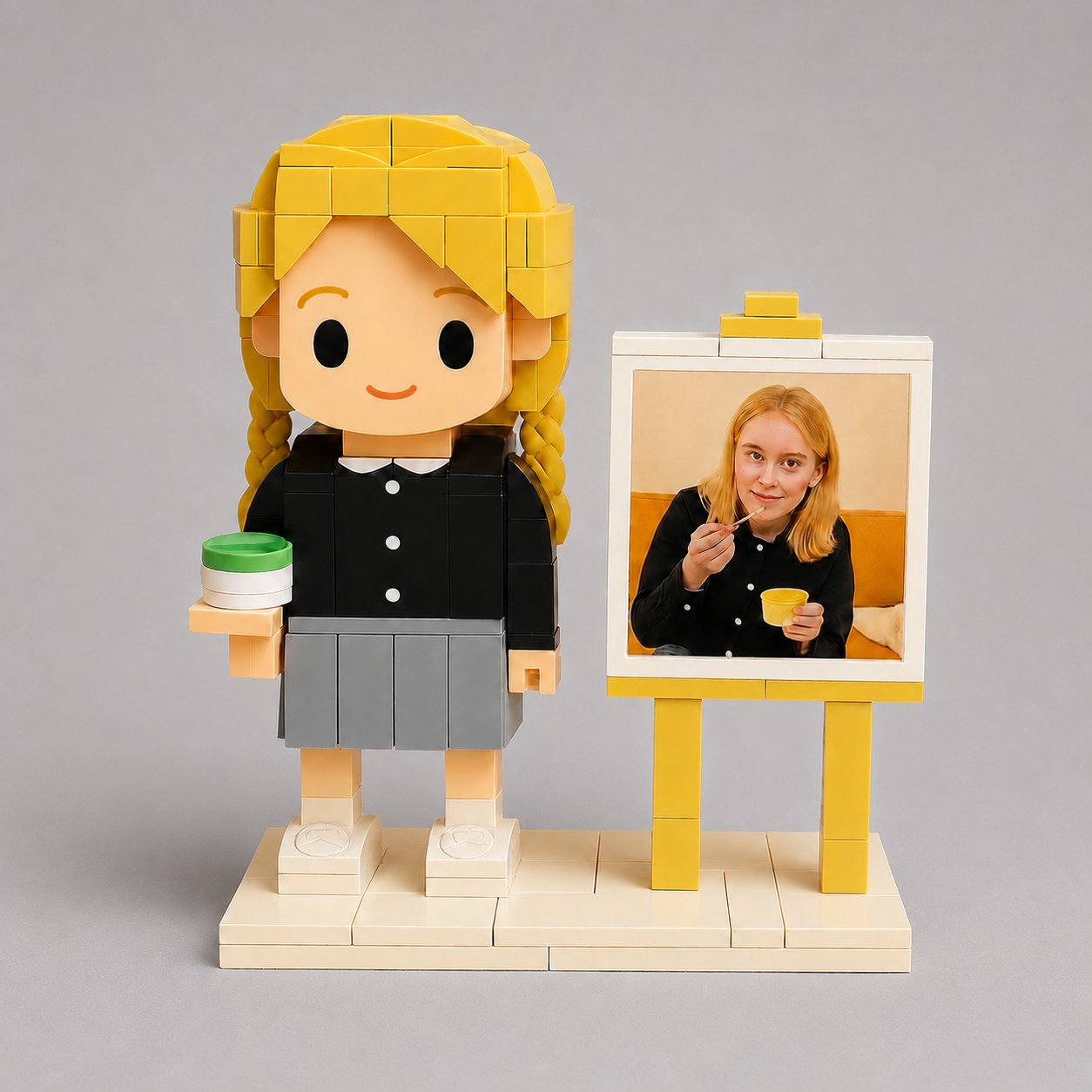 Eigenes Foto als Baustein-Figur – 1 Person personalisiert | Bausteine