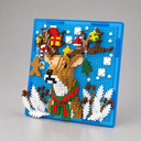 Weihnachtsrentier auf Bauplatte | Bausteine