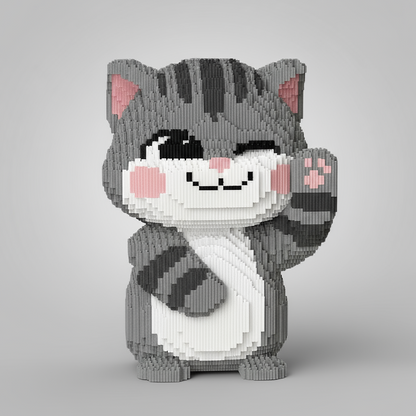 MEGA Liebe Graue Katze | Bausteine