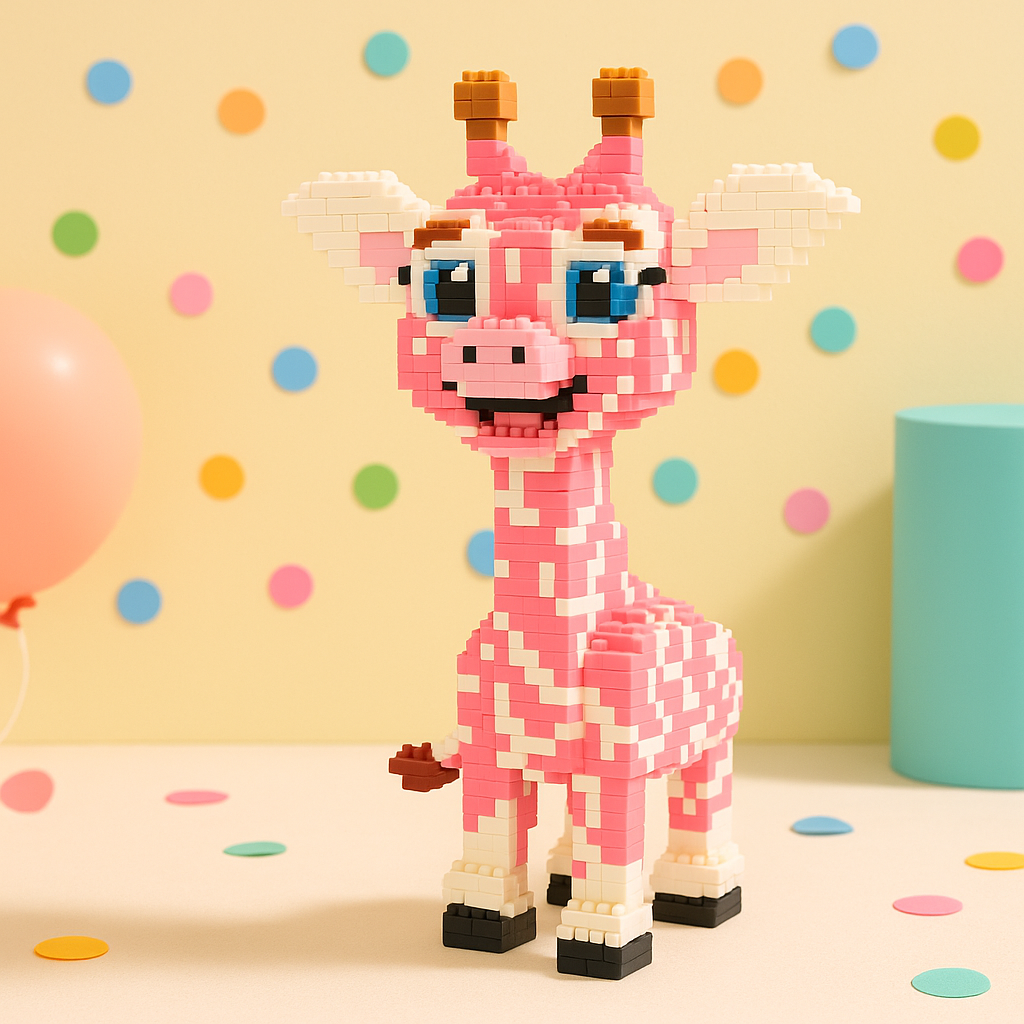 Rosa Giraffe | Bausteine