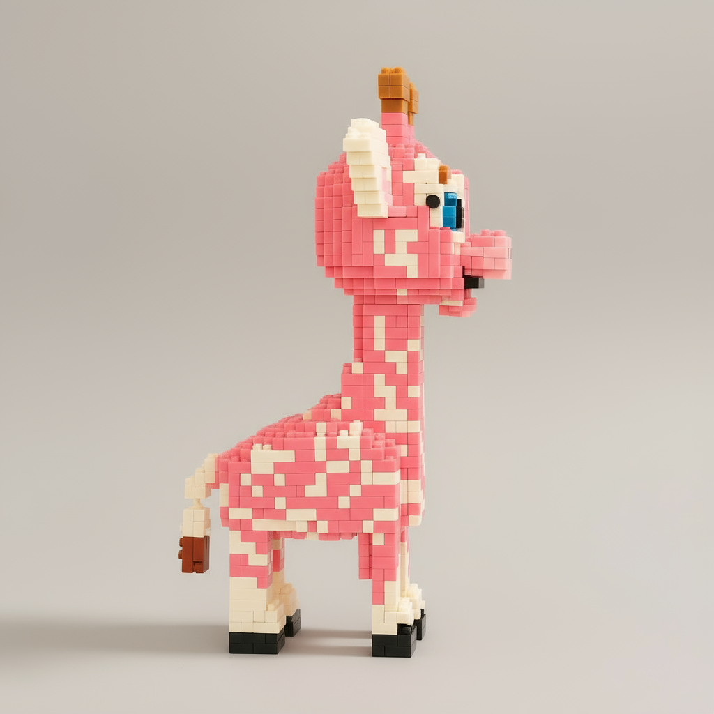 Rosa Giraffe | Bausteine