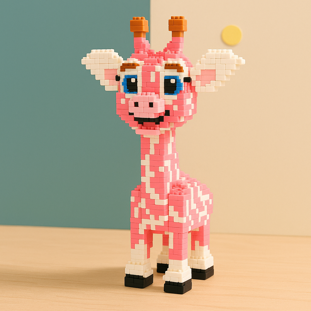 Rosa Giraffe | Bausteine