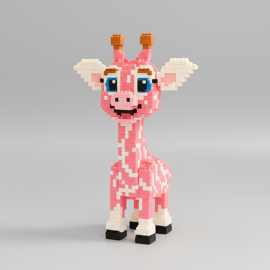 Rosa Giraffe | Bausteine