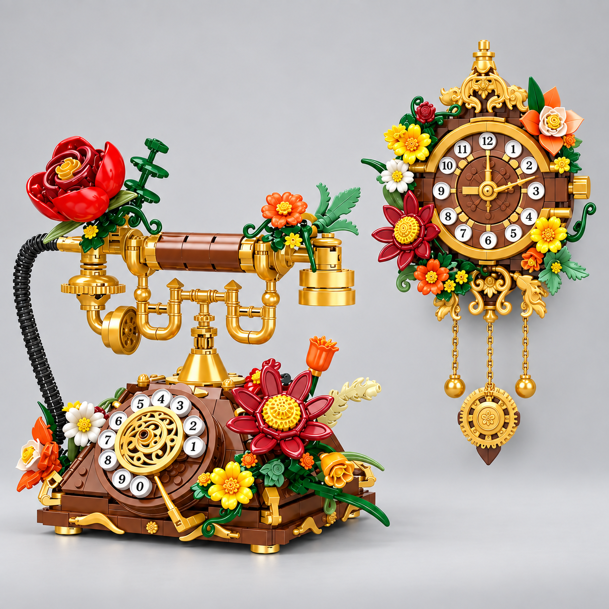 2-in-1 Telefon & Uhr | Bausteine