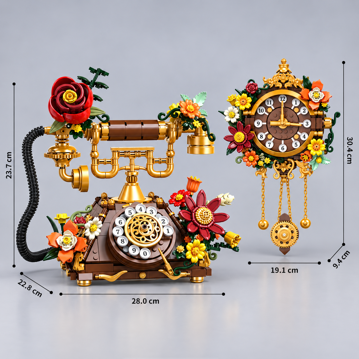 2-in-1 Telefon & Uhr | Bausteine