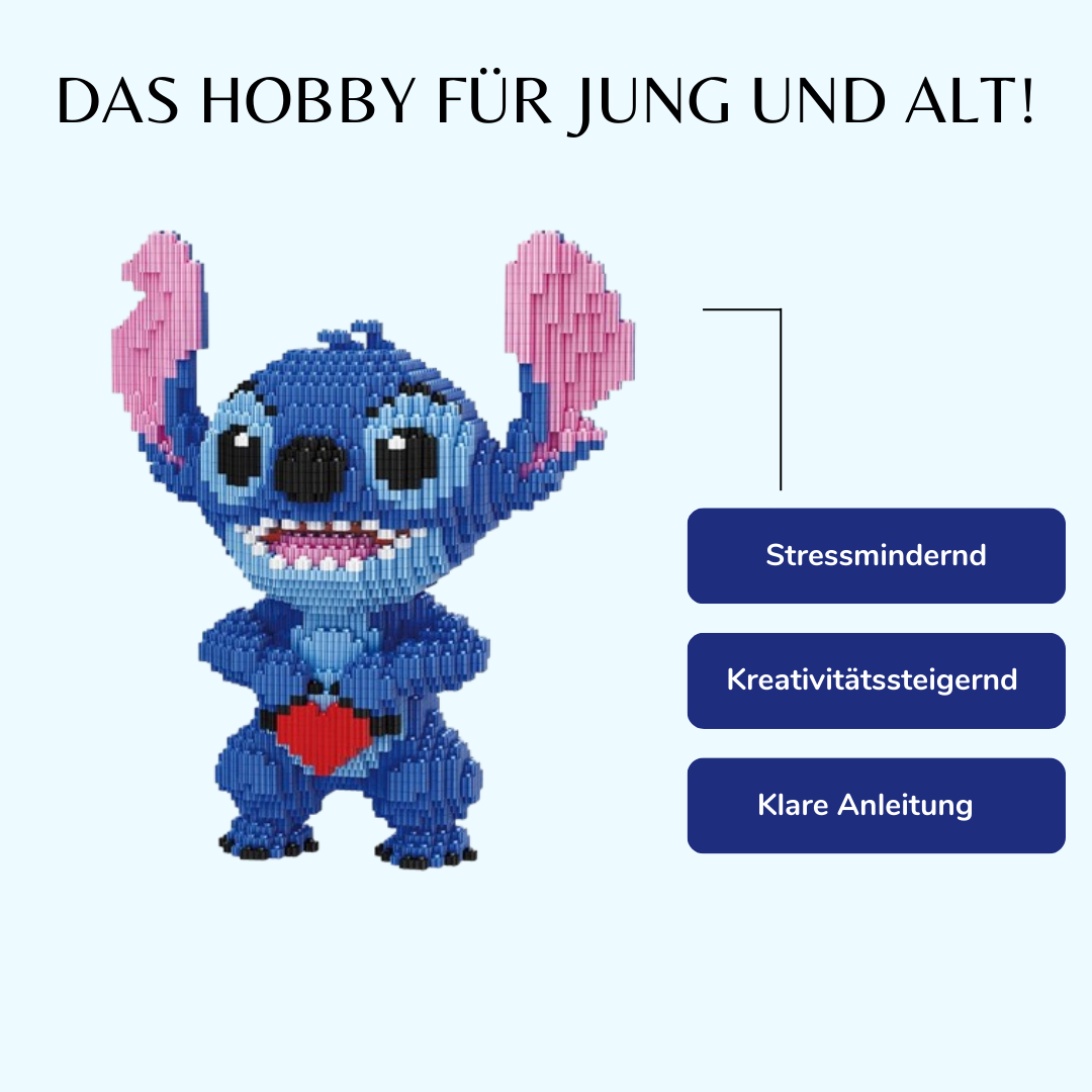 Niedliches blaues Wesen mit Herz