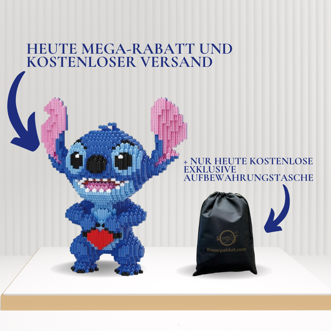 Niedliches blaues Wesen mit Herz