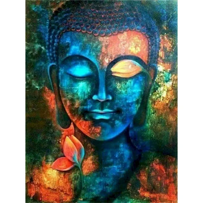 Buddha mit Blumen | Malen nach Zahlen