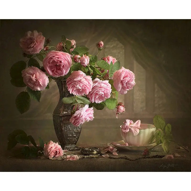 Rosa Rosen | Malen nach Zahlen