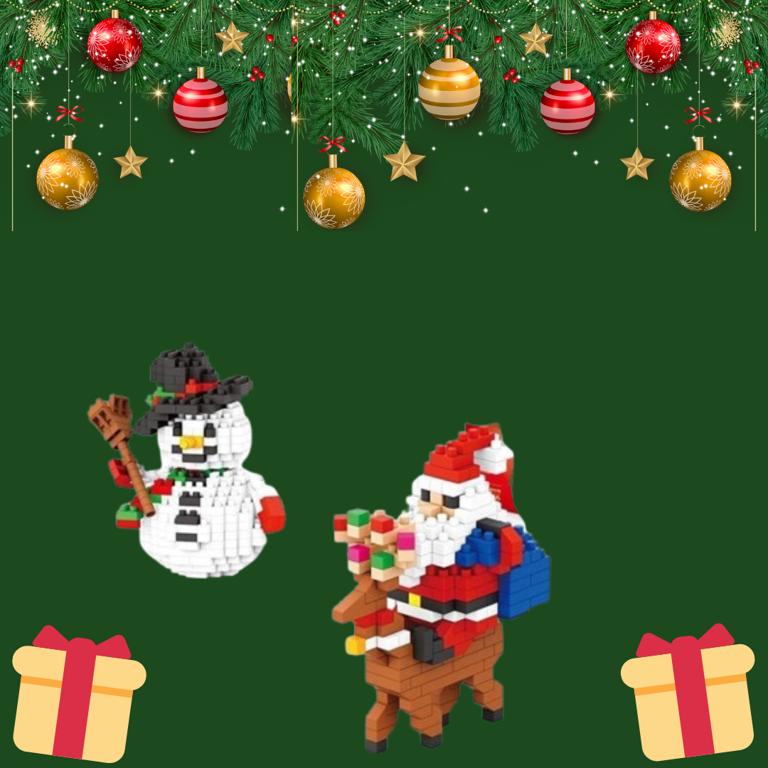 Mini-Weihnachtsmann und Schneemann | Morgen zu Hause