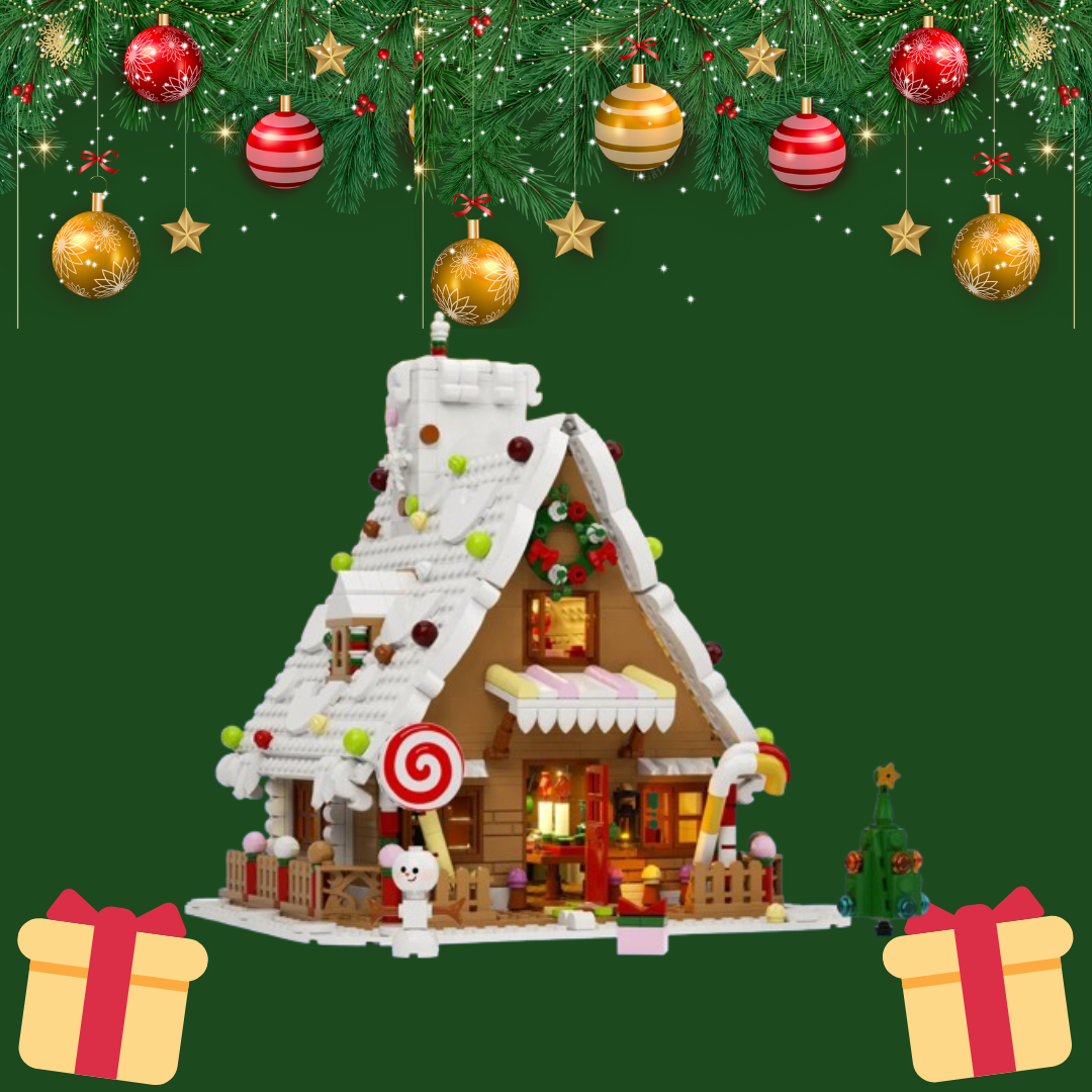 Neujahrs-Lebkuchenhaus
