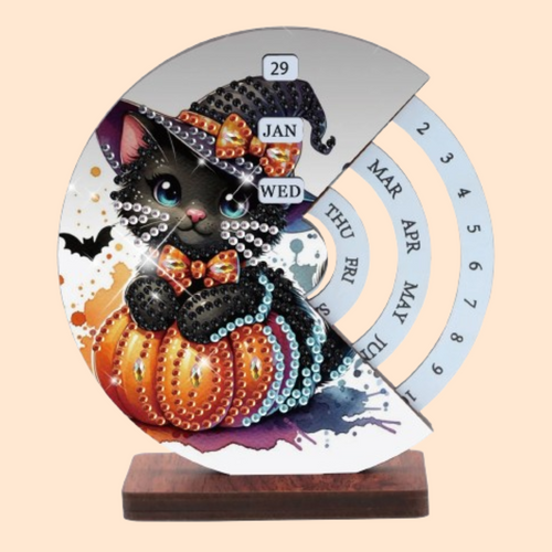 Halloween-Katze | Kalender | Diamond Painting