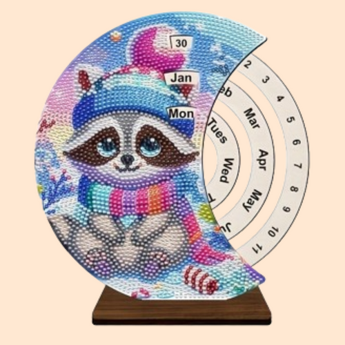 Waschbär | Kalender | Diamond Painting