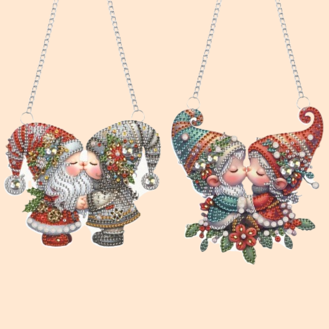 Dekoanhänger | Weihnachtswichtel | Diamond Painting