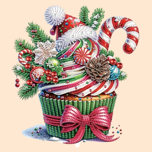 Weihnachts-Cupcake | Diamond Painting