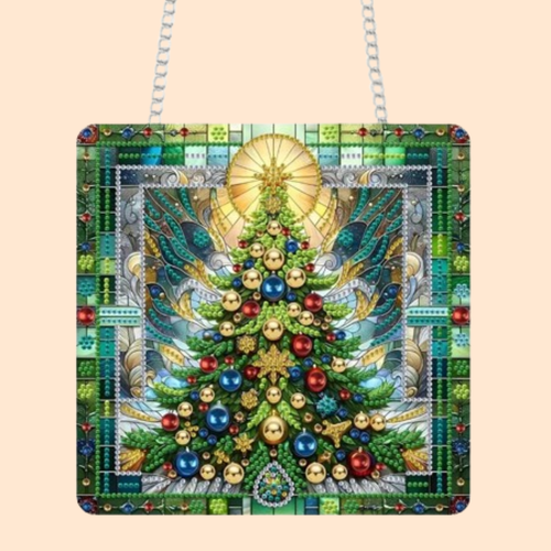 Weihnachtsbaum | Türanhänger | Diamond Painting