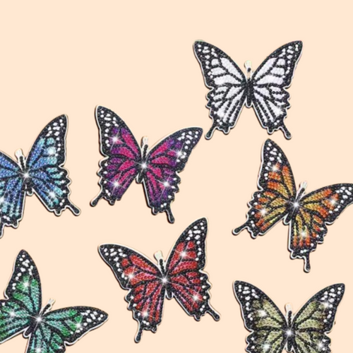 Schmetterlings-Untersetzer | Diamond Painting