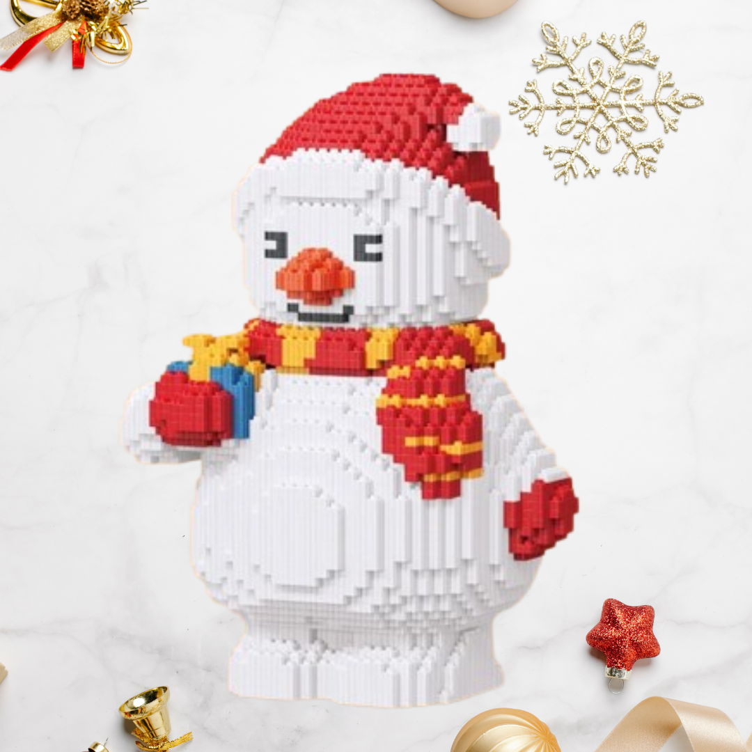Schneemann mit Schal  | Bausteine