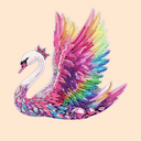 5D Bunter Schwan | Diamond Painting