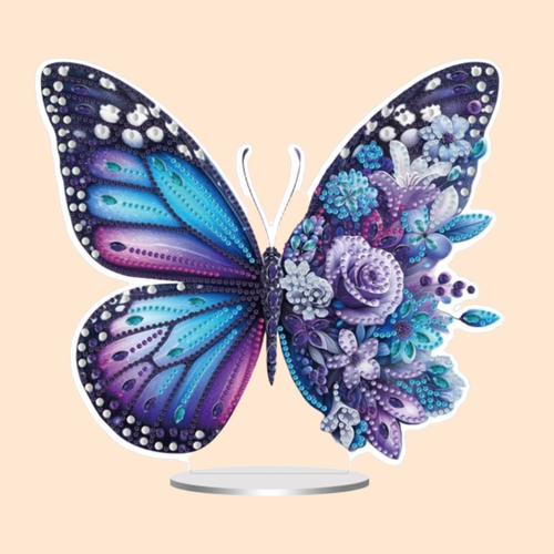 5D Lila Schmetterling | Diamond Painting