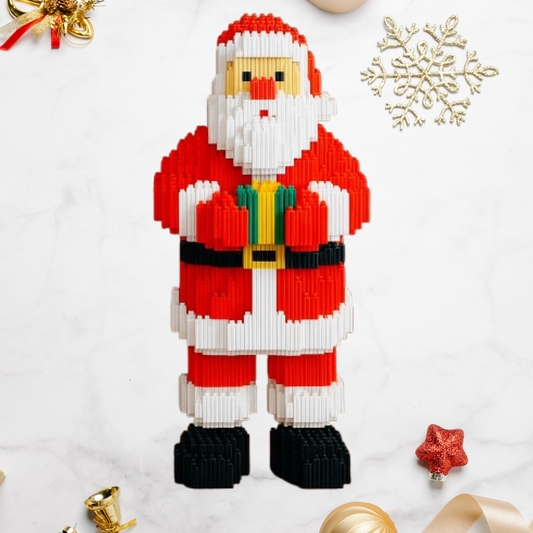 Weihnachtsmann mit Geschenk | Bausteine