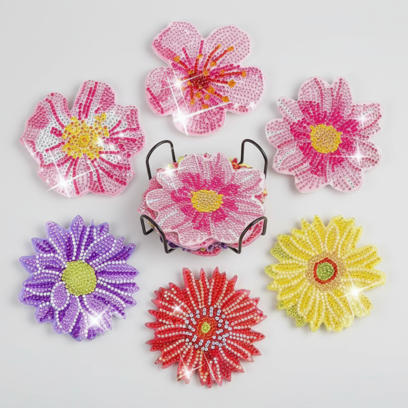 Untersetzer | Blumen | Diamond Painting