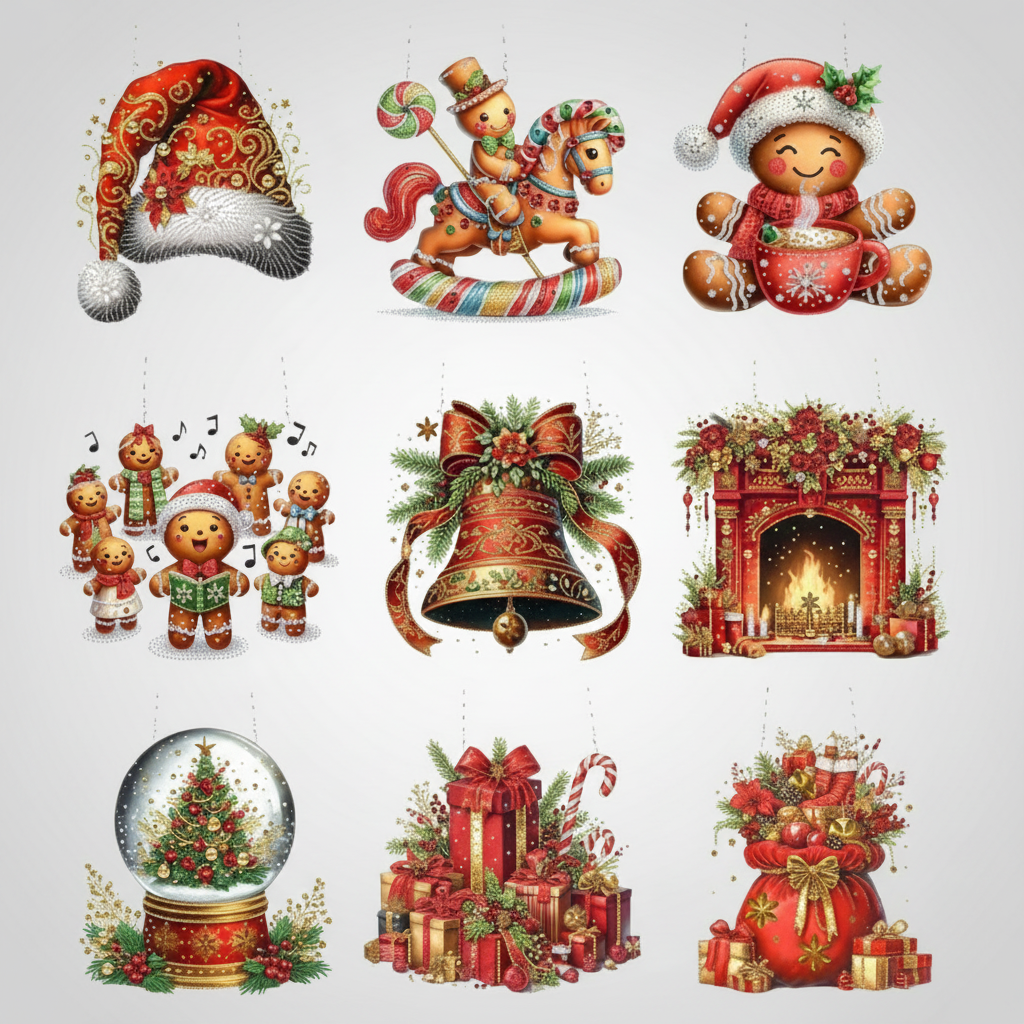 Weihnachtsanhänger | Diamond Painting